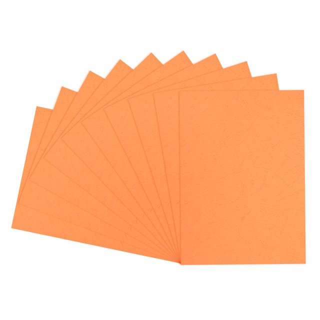 Cubiertas de Encuadernación Unique Bargains de Cuero Textura 50uds 8.5x11 Pulgadas Naranja Rojo