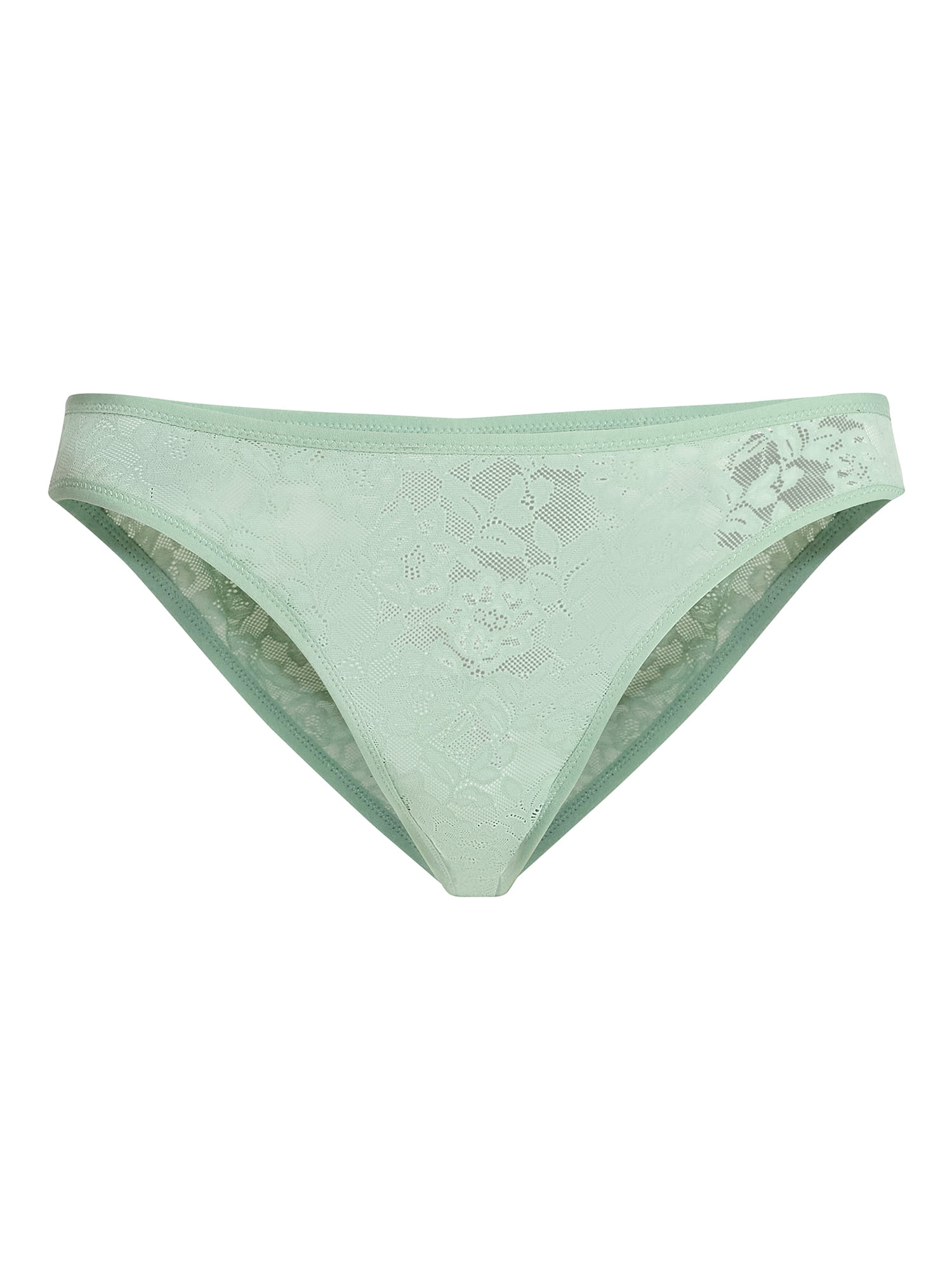 Joyspun Women's Soft Stretch Lace Bikini Panties, 2-Pack, Sizes XS-3XL