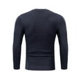 thumbnail image 3 of Crew Neck Sweater for Mens Knitted Pullover Sweaters with Solid Stripe, 3 of 4