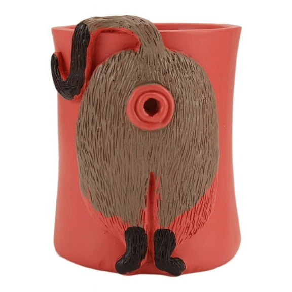 Cat Yarn Bowl Artwork with Hole Crochet Knitting Basket Holder Dispenser for Desktop Bedroom C