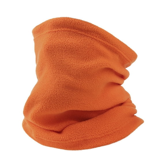 Winter Neck Warmer Gaiter Fleece Neck Cover Cotton Balaclava Windproof Face Cover Mask for Women Men Saffron Free