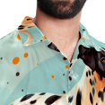 thumbnail image 5 of Spotted Dog Men's Short Sleeve Hawaiian Beach Poplin Shirt Casual Printed Button Down Summer Unisex Shirt, 5 of 6