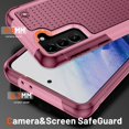 thumbnail image 4 of for Samsung S21 Plus Case: Galaxy S21+ Case for Women Girls, Hard Back and Soft TPU, Military Protection Slim Fit Cell Phone Case Cover, Samsung Galaxy S21 Plus 5G Case, Pink+Red, 4 of 14