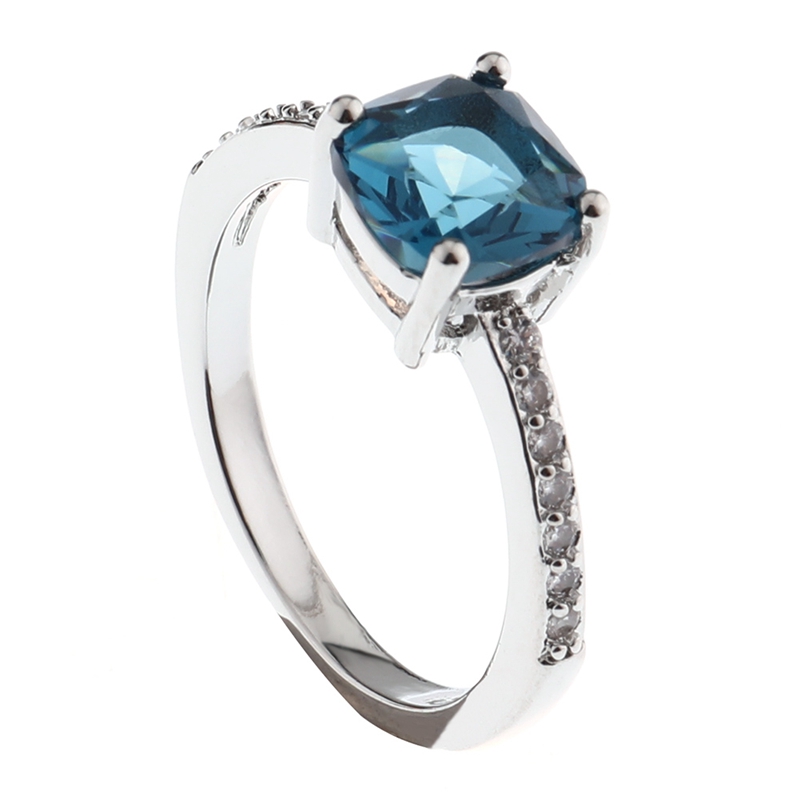 London blue topaz ring 925 silver ring gift for her