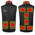 thumbnail image 2 of Amzcrzy Men Polyester Blouse Unisex Zipper Key Press Control 2 Heating Jacket Heated Usb Charging Version Heated Vest Men's Outerwear Vests Puffer Vest Down Vest Men Heated Vest for Men, 2 of 6