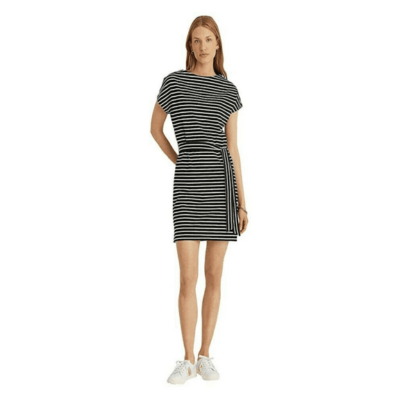 Lauren Ralph Lauren Striped Cotton Jersey T-Shirt Dress, XL