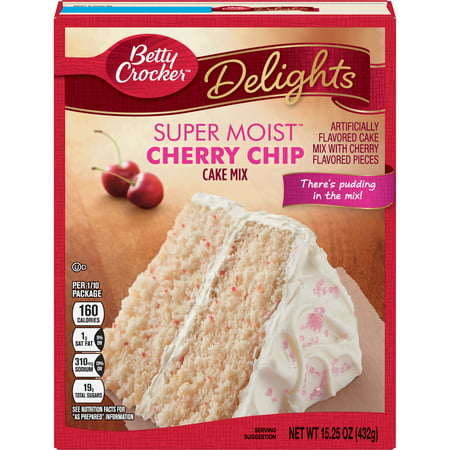Betty Crocker Super Moist Cherry Chip Cake Mix, 15.25 (Best Moist Fruit Cake)