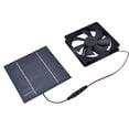 thumbnail image 4 of Fafeicy Solar Powered Exhaust Fan, 10W Waterproof Solar Panel Dual Fans Kit, 23-24% Conversion Rate, No Power Storage Function, For Chicken Coops Greenhouses, 4 of 8