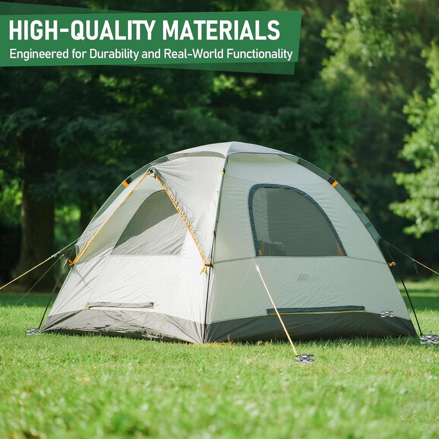 8 Pack  Tent Stakes Heavy Duty Ground Anchors with Drill Socket T-Handle for Camping Canopy Trampoline