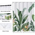 thumbnail image 6 of Shower Curtain,Green Leaf Shower Curtains for Bathroom,Green Palm Leaf Abstract Plant Botanical Shower Curtain Set,Waterproof Fabric Cloth Shower Curtains,Bathtub Curtain with Hooks72x72in, 6 of 6
