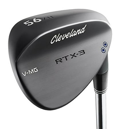 Cleveland Golf RTX 3 Black Satin Mid Bounce 52 Degree Loft Wedge Right Hand (Best Sand Wedge Loft And Bounce)