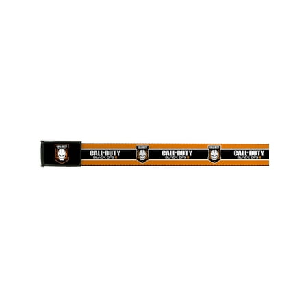 Call Of Duty: Black Ops III Video Game Orange Striped Web Belt With
