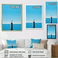 thumbnail image 4 of Designart "Minimalist Silent Seagull Skyline" Coastal Floater Framed Canvas Wall Art, 4 of 5