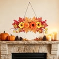 thumbnail image 4 of Fall Wall Hanging Decor, Halloween Thanksgiving Floral Pendant, Artificial Pumpkin Sunflower Maple Leaf Decoration, Door Entrance Hanging Ornament, Autumn Home Decor, 4 of 6