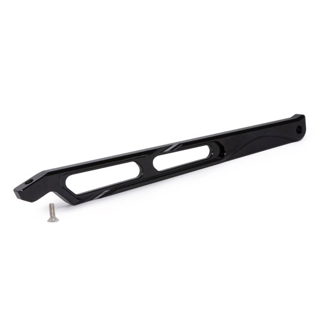 Ounissouiy Soporte de marco Superficie lisa Rendimiento estable Ajuste mejorado Montaje de chasis a prueba de herrumbre Soporte de coche RC Kits de construcción modelo Negro