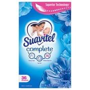 Suavitel Complete Dryer Sheets, Fabric Conditioner, Field Flowers Scent, 36 Sheets