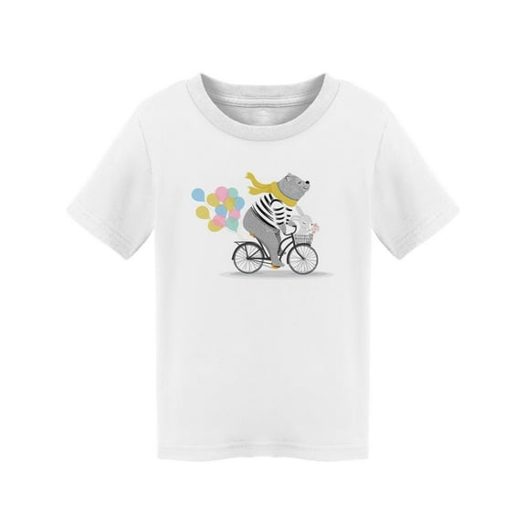 Bear And Rabbit With Bicycle T-Shirt Toddler -Image by Shutterstock, 2 Toddler