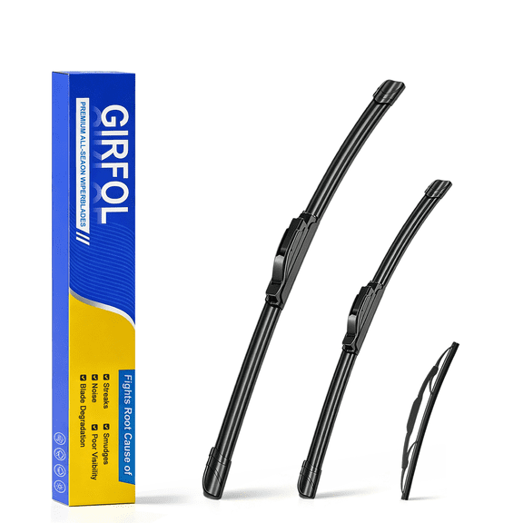 GIRFOL Windshield Wiper Blades for Chevrolet Traverse 2018-2023 Front & Rear Full Set 24'' 20'' 10'', All Weather Quiet Streak-Free OEM Replacement Wipers