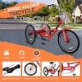 thumbnail image 4 of ABORON Adult Folding Tricycles, 7 Speed Folding Adult Trikes, 24 Inch 3 Wheel Bikes with Low Step-Through, Foldable Tricycle for Adults, Women, Men, Seniors, 4 of 8