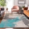 thumbnail image 7 of Addison Rugs Mayfield Premium Machine Washable Transitional Modern Teal Rectangle Rug, 10' x 14', 7 of 7