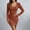 Orange, variant on Blmnix Dresses for Women Bodycon Sexy Knit Dresses Crew Neck Green Long Sleeve Wedding Guest Dress,S