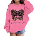thumbnail image 6 of Little Girls Graphic Hoodie Long Sleeves Loose Fit Printed Casual Outerwear Top Sweatshirt Tops Size 7T , White, 6 of 8