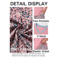 thumbnail image 5 of PINKSIR Womens Pajama Sets Plus Size 2 Piece Short Sleeve Shorts Lounge Sets with Pockets, 5 of 8