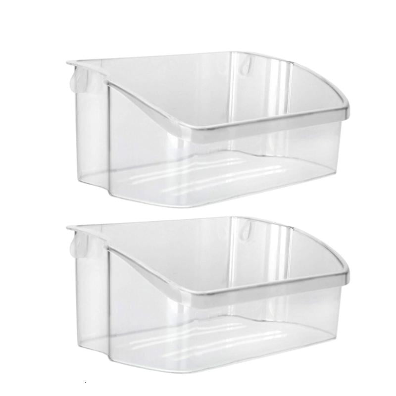 CEORPER Pack of 2 Plastic Refrigerator Storage Container Large Capacity Simple Setup
