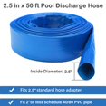 thumbnail image 4 of Manguera de Retrolavado para Piscina Eastrans 2.5 x 15 m Plano, Ancho 10 cm Azul, 4 of 9