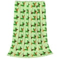 thumbnail image 2 of Fotbe dogs St Patrick's Day Manta de Franela Acolchonada con Estampado, Súper Suave y Esponjosa, Extra Grande para Sofá, Cama, Uso Todo el Año-60"x50", 2 of 7