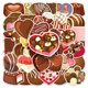 thumbnail image 1 of Paquete de pegatinas de vinilo impermeable con temática de chocolate, 50 unidades, 1 of 2