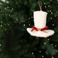 thumbnail image 5 of JeashCHAT Christmas Top Hat Ornaments, Christmas Tree Decorations, Top Hat Hanging Pendant with Bow and Bells, Xmas Holiday Party Decor, 5 of 6