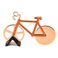 thumbnail image 2 of Kezqiaxn Kitchen Gadgets Stainless Steel Pizza Knife Baking Tool Creativeroller Pie Knife Pizza Cutter Bicycle Pizza Cutter 3 Options Gold, 2 of 3