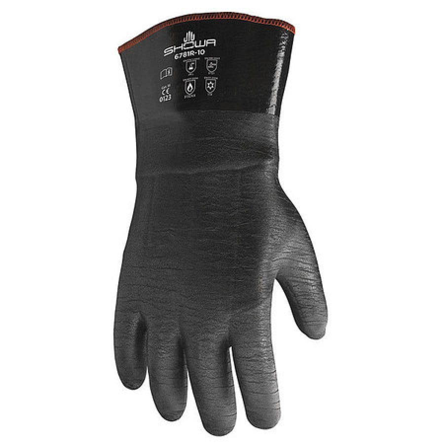 SHOWA 6781R 12" Chemical Resistant Gloves, Neoprene, L, 1 PR Walmart