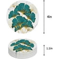 thumbnail image 1 of FMSHPON Ginkgo Leaf Texture with Golden Marble Set of 8 Round Coaster for Drinks, Absorbent Ceramic Stone Coasters Cup Mat with Cork Base for Home Kitchen Room Coffee Table Bar Decor, 1 of 6