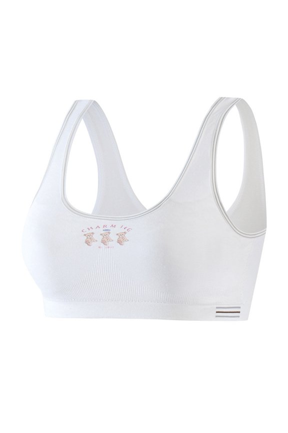 Teenage Girls Underwear Developmental Bra Cotton Seamless Sports Wrapped Chest