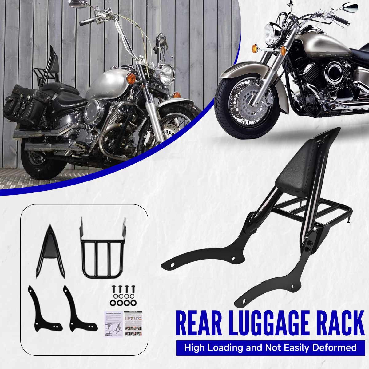 Schienale (sissy Bar) Per Yamaha Dragstar 650 CLASSIC - Modello Xvs650 - Nuovo In Confezione - Marca Mapam