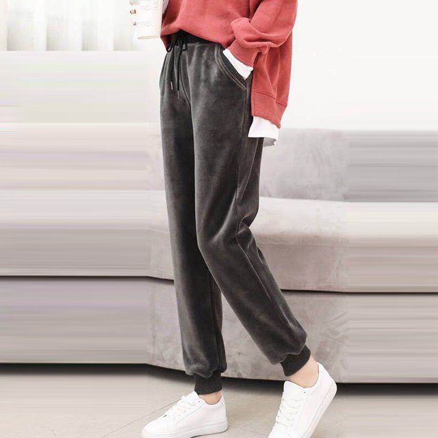 Pntutb Moda Casual Sólido Suelto Span Ladies High Waist Keep Warm Pantalones largos Pntutb Pntutb-1339
