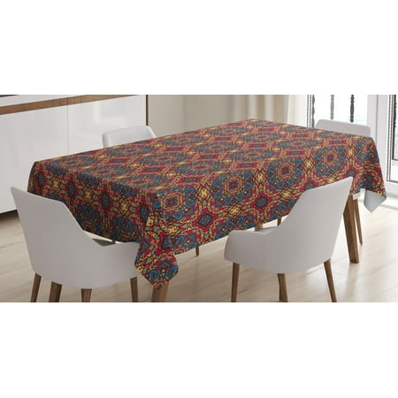 

Ambesonne Ottoman Tablecloth Rectangular Table Cover Orient Glass 60 x84 Multicolor