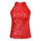 thumbnail image 4 of Top halter con lentejuelas para mujer - Blusa corta sin mangas brillante para fiesta/discoteca (talla única), 4 of 5