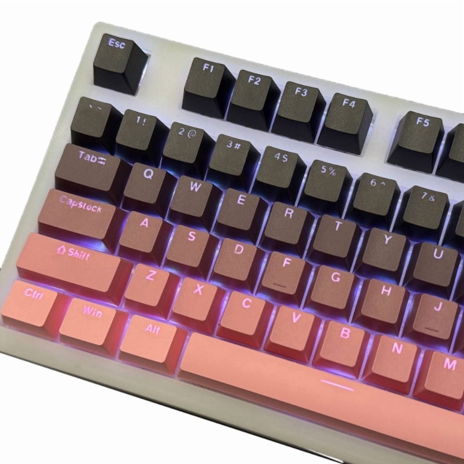 Gradient Keycaps OEM Height Backlit PBT Keycap For Mechanical Gaming Keyboard Switches Keycap Set 130PCS