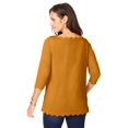 thumbnail image 3 of Jessica London Women's Plus Size Scallop Boatneck Tunic, 3 of 6