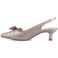 thumbnail image 2 of Journee Womens Paloma Sling Back Pointed Toe Kitten Heel Pumps, 2 of 10
