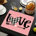 thumbnail image 5 of Table for Kitchen,Valentine's Romantic Dining Linen Printed Placemat Insulation Protector Kitchen Table Decor for Celebration Dinner, 5 of 5