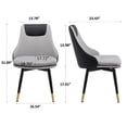 thumbnail image 5 of Swivel Dining Chairs, Modern Faux Leather Upholstered, Kitchen & Dining Room, Grey, 5 of 6