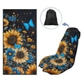 thumbnail image 5 of Xixirimido Blue Butterfly Sunflower Print Car Accessories Sweat Towel Seat Cover Universal Non-Slip for Car Truck SUV Athletic Running Towel for Workout Outdoor Sport Activities2Pack, 5 of 8