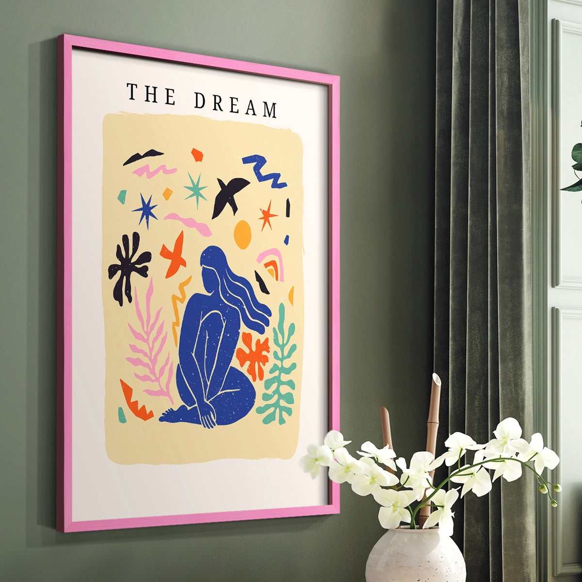 Matisse CCCXV in Pink Solid Wood 11 x 14 Framed Print