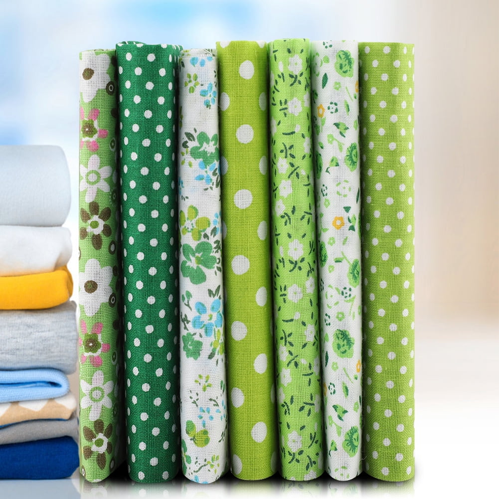 FAGINEY 7pcs 25*25cm Cotton Fabric DIY Assorted Squares PreCut Bedding