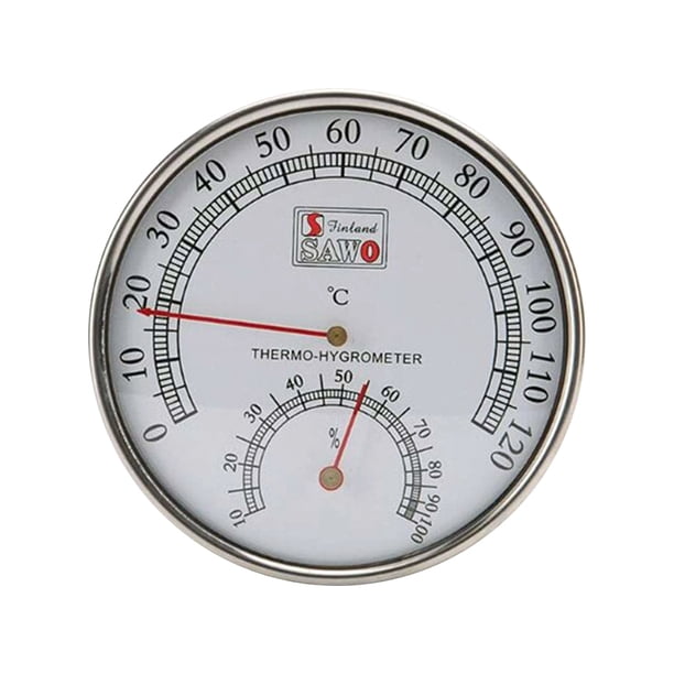 Termohigrómetro A5 sauna medidor temperatura y humedad termómetro carcasa metálica 0-120 grados