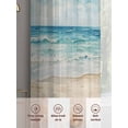 thumbnail image 6 of Summer Beach Sheer Curtains 54 Inch Long 2 Panels, Ocean Starfish Shell Plank Vintage Light Filtering Rod Pocket Curtains, Sheer Voile Drapes for Living Room Bedroom, 52"x54", 6 of 8